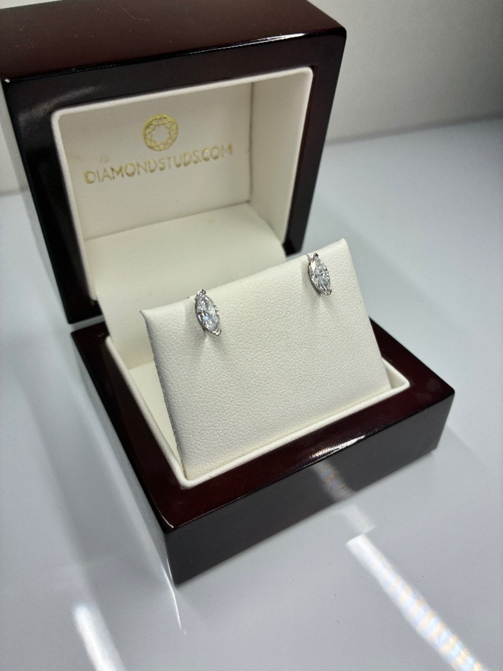 Certified IGI Marquise Lab Diamond Stud Earrings